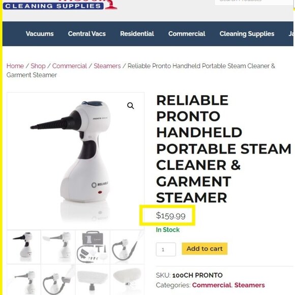 💨Pronto Model-100CH Portable Steam Cleaner by RELIABLE - Picture 9 of 11